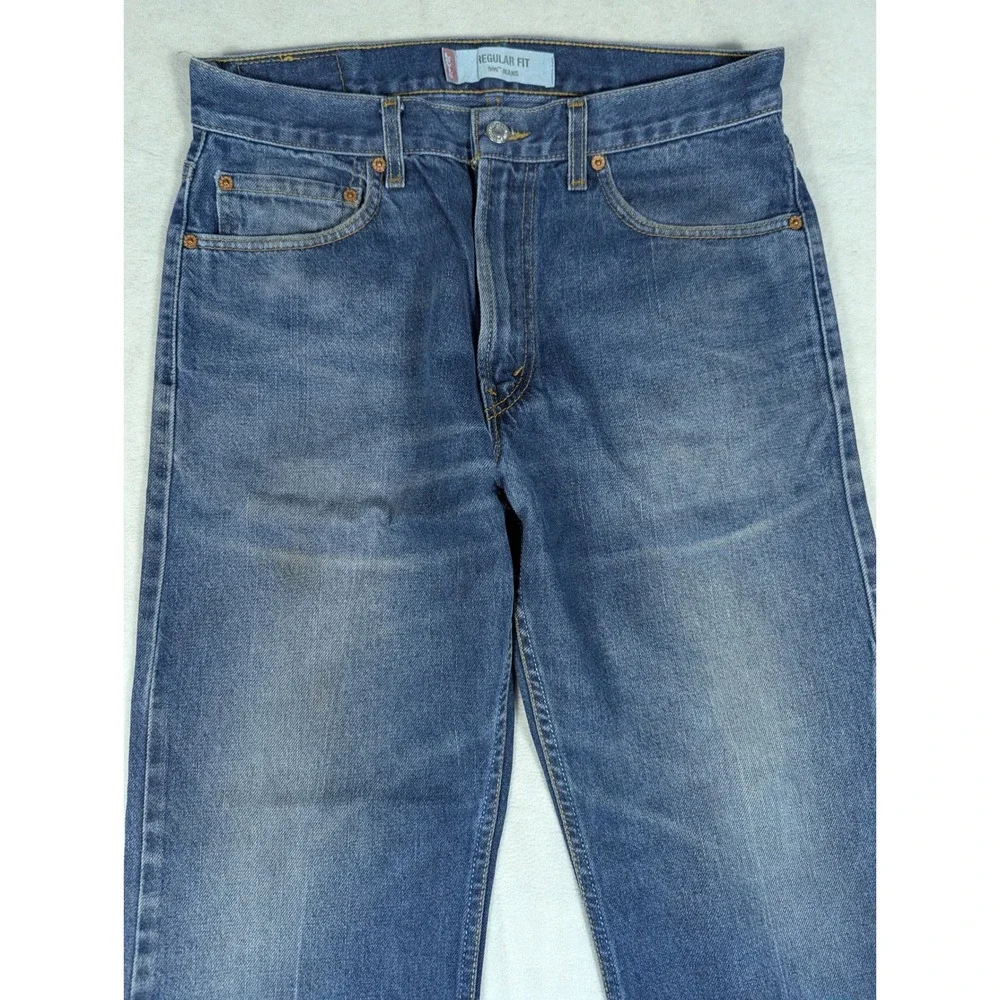 Levis 505 Regular Fit Jeans Mens 33 Medium Wash Blue Denim Made in‎ USA